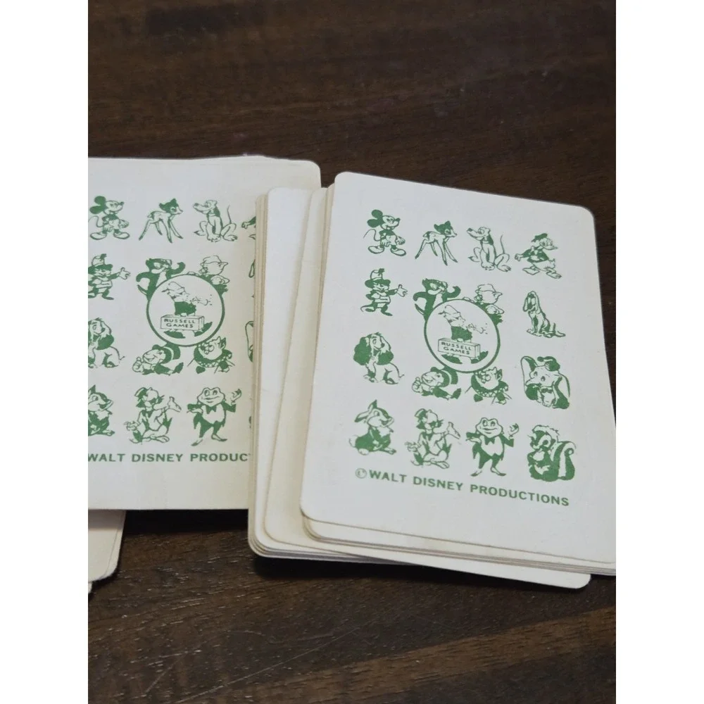 vintage 1946 Bambi card game, Disney Book And Thumper Plush